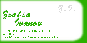 zsofia ivanov business card